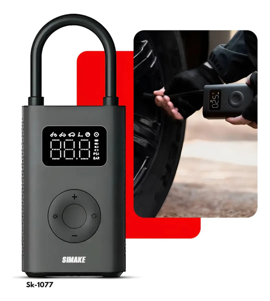 Melhor Bomba de Encher Pneus Portátil? Mini Compressor Digital Simake Vale a Pena? image